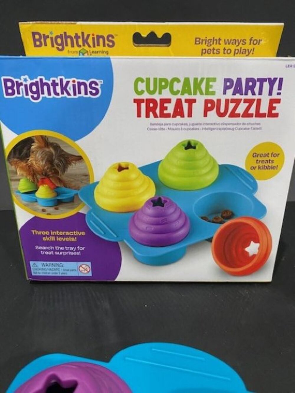 Dog Treat Puzzle Cupcake Party Fun Interactive Toy Mental Enrichment Brightkins